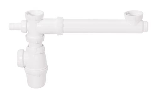 Tubulure avec siphon pour évier 2 cuves - WIRQUIN