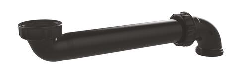 Tubulure déportée pour siphon de lavabo PMR noir - VALENTIN