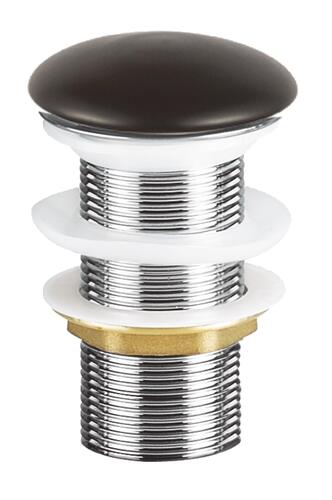 Bonde céramique clic-clac pour vasque noire mate