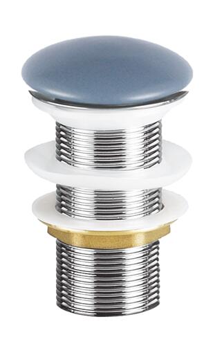 Bonde céramique clic-clac pour vasque bleu abysse