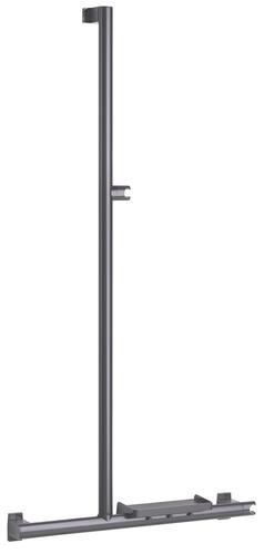 Barre de maintien douche en T ou en L gris anthracite - PELLET