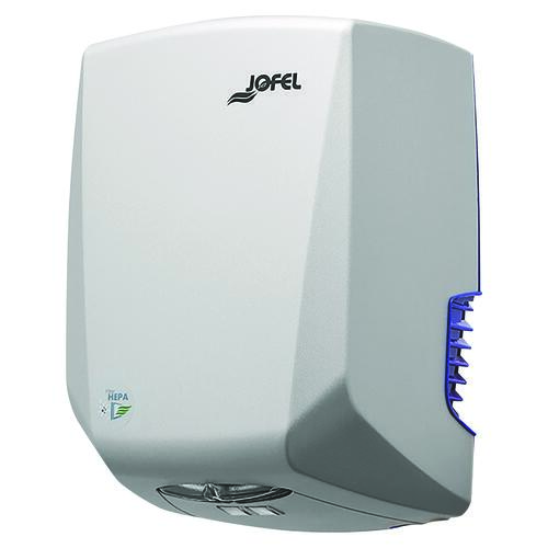 Sèche-mains à air pulsé chromé