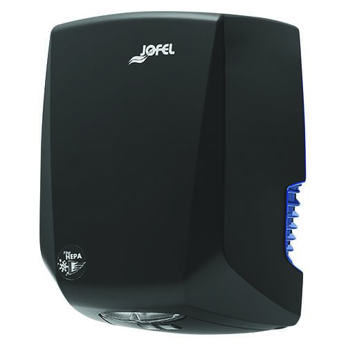 Sèche-mains à air pulsé noir mat