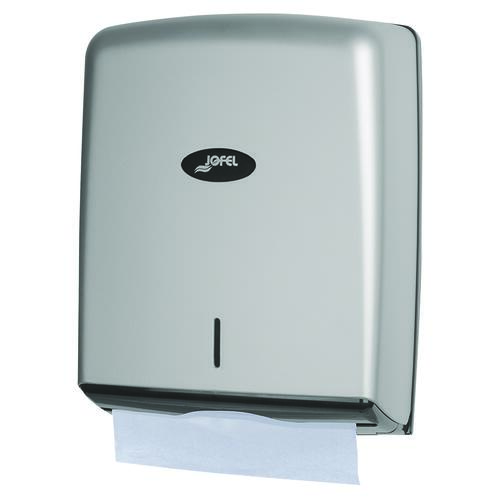 Distributeur d'essuie-mains à feuille chromé