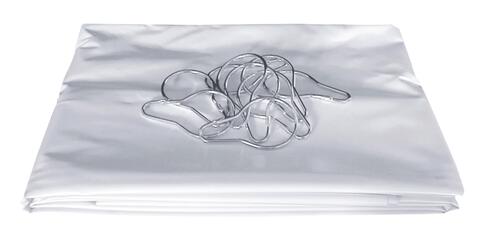 Rideau de douche lesté PVC avec anneaux 140x200cm