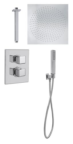 Pack thermostatique de douche à encastrer Cuadr'O 