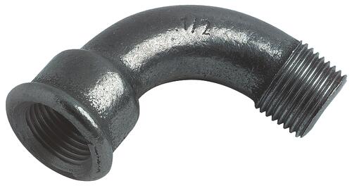 Coude grand rayon 90° MF15/21 fonte noire N°1