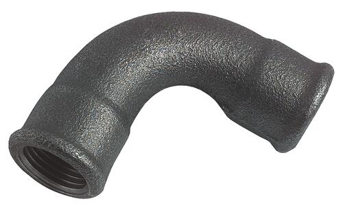 Coude grand rayon 90° FF50/60 fonte noire N°2