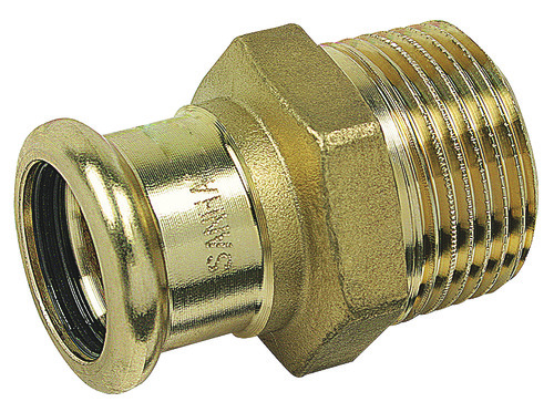 Raccord union Press mâle bronze à visser & à sertir EAU ø16-20/27 58243-16-20