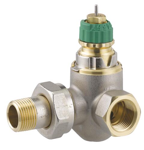 Corps de robinet thermostatique angle à droite ra-dv  auto-équilibrant 12/17 - DANFOSS