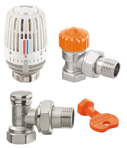 Kit ECLIPSE robinet thermostatique équerre auto-équilibrant 15/21 - VT0,2 - IMI-HEIMEIER