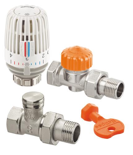 Kit ECLIPSE robinet thermostatique droit auto-équilibrant 15/21 - VT0,2 - IMI-HEIMEIER