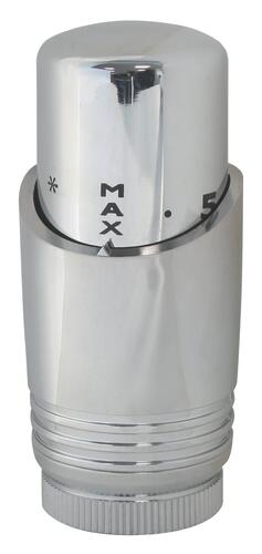 Tête thermostatique design pour sèche-serviettes chromé