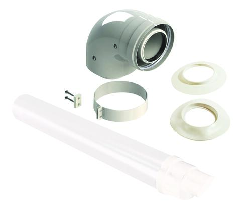 Kit ventouse horizontal 60/100 avec coude