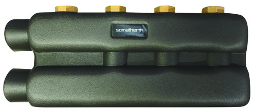 Collecteur 2 circuits module hydraulique DN25 SOMATHERM 602013403 - vue 2