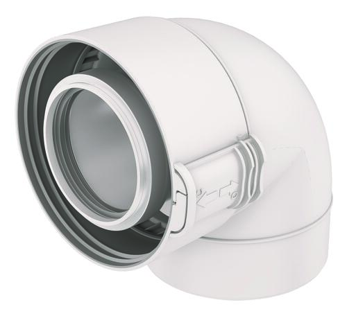 Coude 87° Rolux Sekurit 60/100mm PPtl blanc - UBBINK