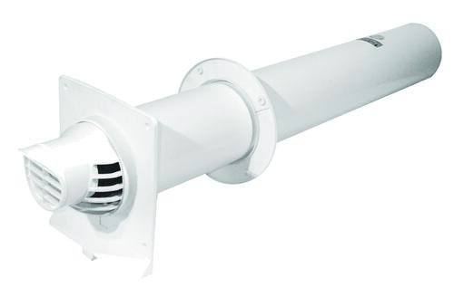 Terminal Horizontal excentrique Rolux 80/125mm chaudière type C - UBBINK