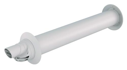 Terminal Horizontal excentrique Rolux 60/100mm chaudière type C - UBBINK