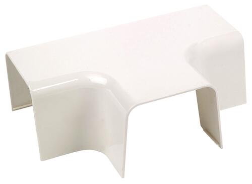 Té pour goulotte rigide ivoire 80mm