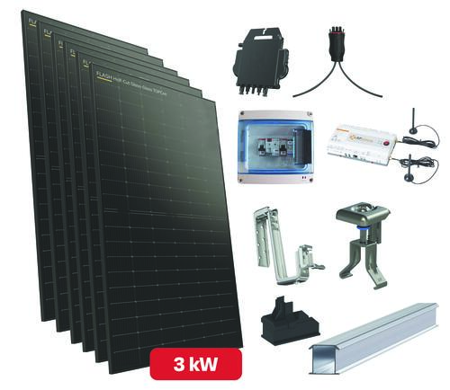 Kit solaire photovoltaïque 3kW avec fixations EDSEC