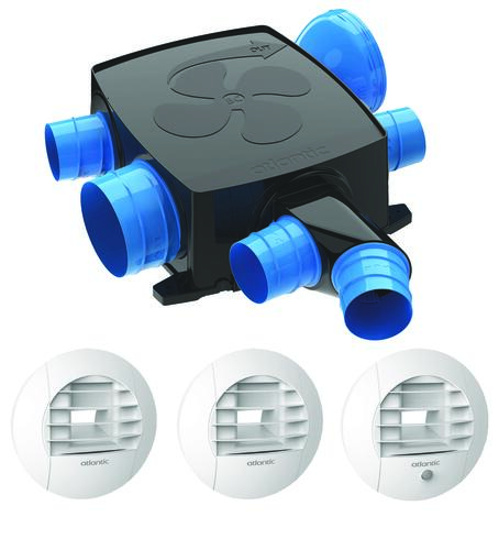 Kit V.M.C simple flux hygroréglable HYGROCOSY BASSE CONSO FLEX + - ATLANTIC