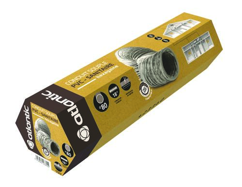 Gaine isolée HEXOGAINE VMC ø80 18 mètres - ATLANTIC