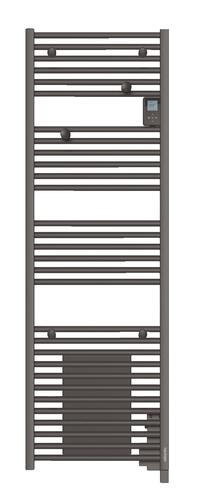 Radiateur sèche-serviettes électrique avec soufflerie Doris anthracite 1750W - ATLANTIC