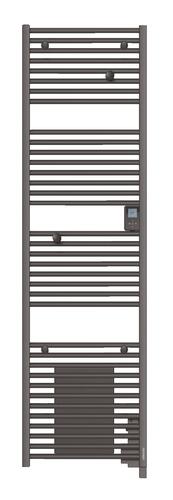 Radiateur sèche-serviettes électrique avec soufflerie Doris anthracite 2000W - ATLANTIC