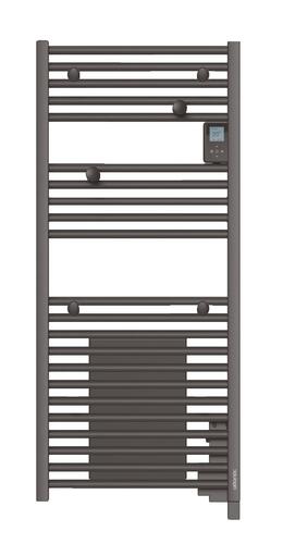 Radiateur sèche-serviettes électrique Doris étroit anthracite 500W - ATLANTIC