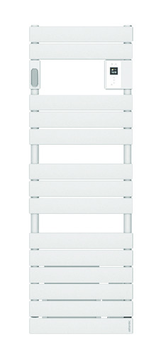 Radiateur sèche-serviettes électrique avec soufflerie Adelis étroit blanc brillant 1750W - ATLANTIC ATLANTIC 608015751