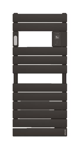 Radiateur sèche-serviettes électrique Adelis étroit noir 500W - ATLANTIC