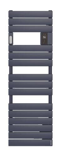 Radiateur sèche-serviettes électrique Adelis étroit bleu profond 750W - ATLANTIC