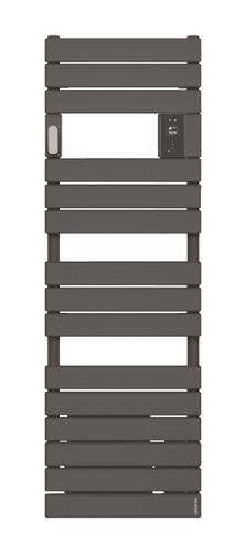 Radiateur sèche-serviettes électrique avec soufflerie Adelis étroit 1750W anthracite - ATLANTIC