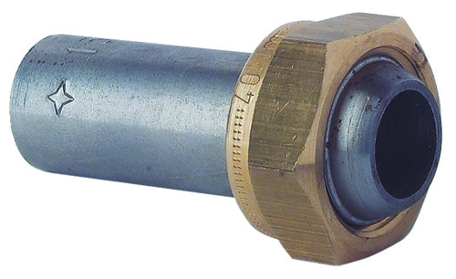Raccord droit 2 pièces à jonction sphero-conique à souder sur acier 33/42 6109-40