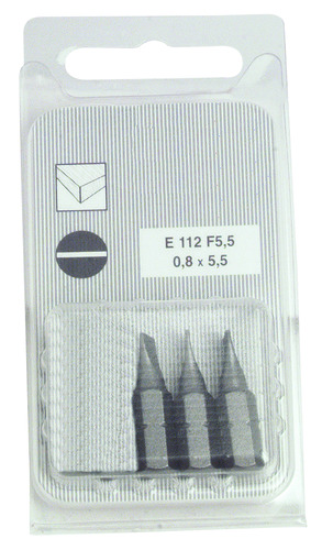 Jeu de 3 embouts vis à fente pro - largeur 6,5mm 650736