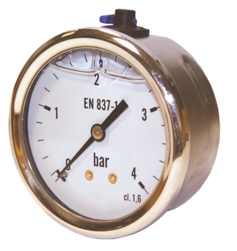 Manomètre à bain de glycérine axial - 0 à 10 bars