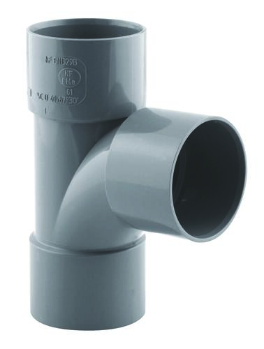 Té pied de biche PVC 87°30 triple femelle ø40