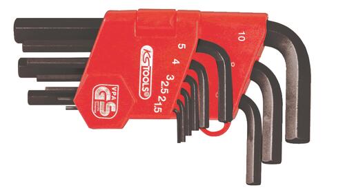 Jeu de 9 clés mâle 6x6 pans