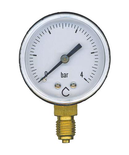 Manomètre sec 0 à 4 bars à raccordement radial ø50 - M8/13