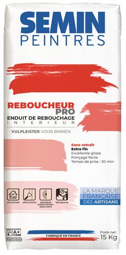 Enduit de rebouchage en poudre 15 kg - SEMIN
