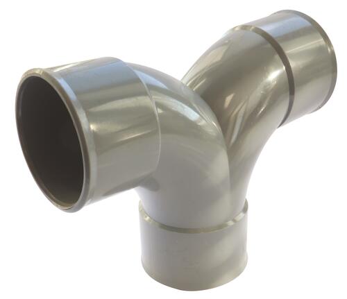 Double coude PVC 87.30° mâle femelle ø32