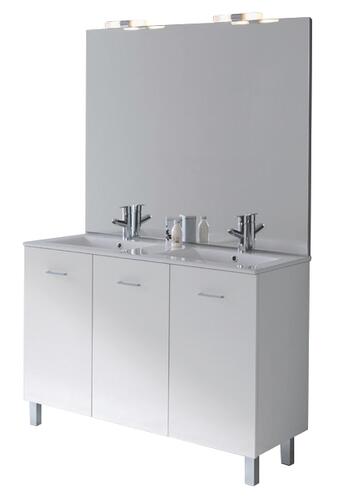 Meuble NEW YORK sur pieds 120cm blanc