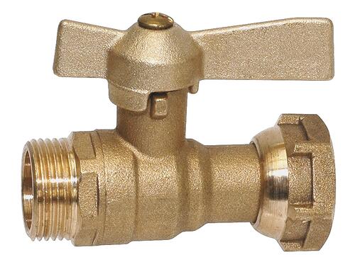 Robinet d'arrêt compteur droit M20/27 écrou F20/27 à boisseau sphérique