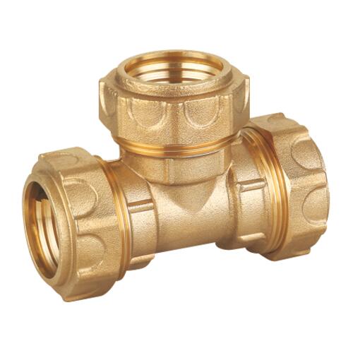 Té égal laiton PE ø25 