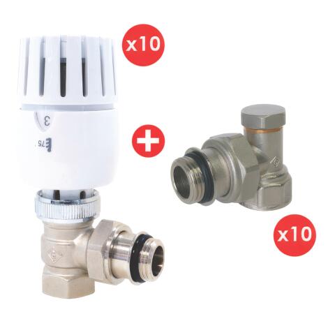 Pack robinets de radiateur thermostatiques SOMATHERM PACK2050
