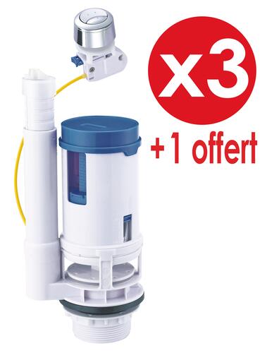 Pack 3+1 mécanisme WC câble double poussoir