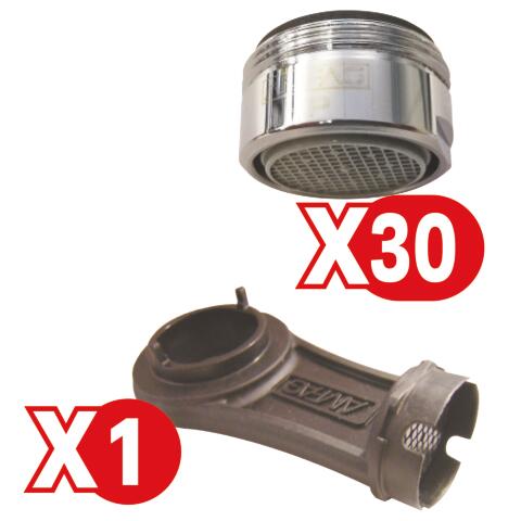 Pack de 30 aérateurs + clé de démontage PACKAERATEUR2