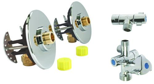 Kit FIXOPLAC sous évier avec robinets / Raccords coudés - PER à compression ø12 M12/17