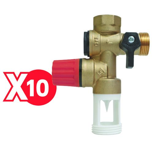 Pack de 10 groupes de sécurité inox