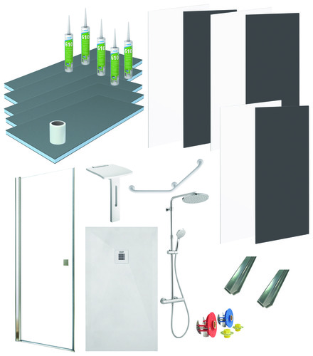 Pack douche 80x120cm en niche pour MA PRIME ADAP'T PACKMPA80120N
